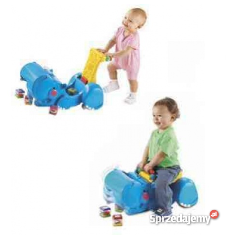 Hipopotam Fischer Chodzik Jeździk Pchacz Akcesoria