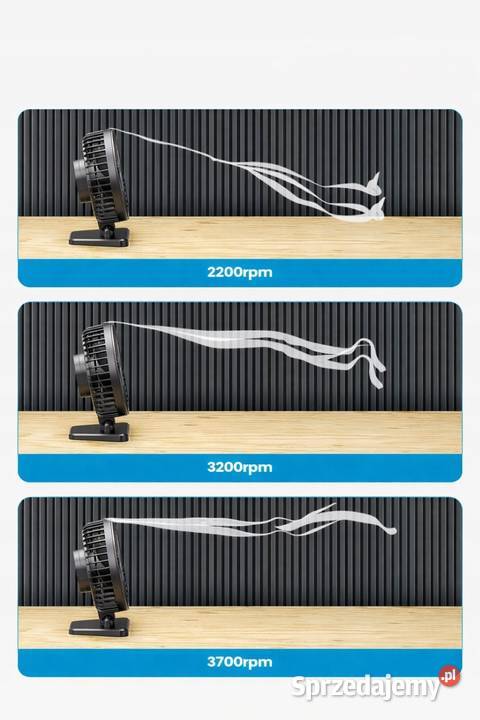 Gaiatop Wentylator Biurkowy USB Cichy 3 Biegi