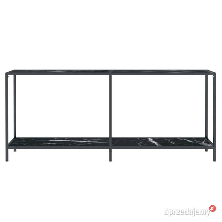 Stolik konsolowy czarny 180x35x755 szkło Stoły Warszawa