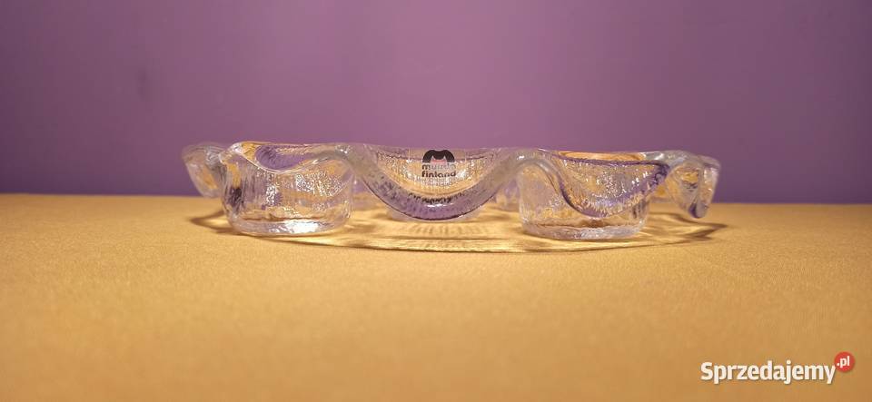 Finlandia MUURLA Art Glass świecznik KRATKA na 5 Jasień
