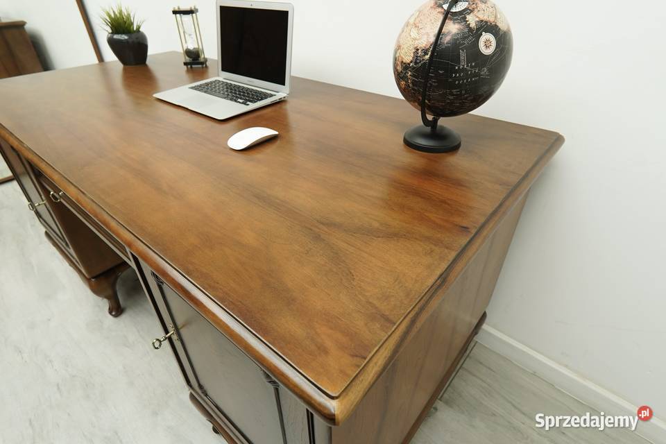 Dwustronne biurko chippendale z lat 40tych wielkopolskie Jerka