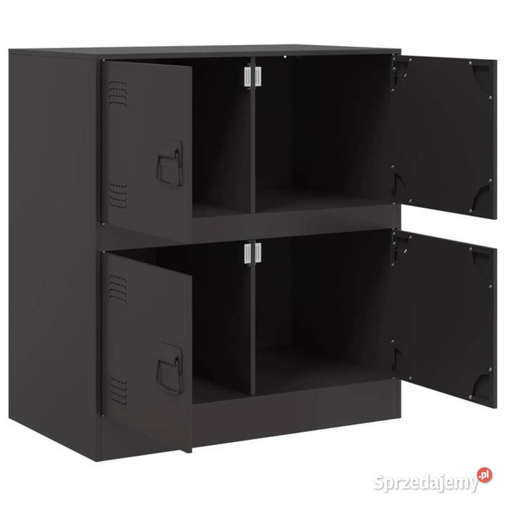 Szafka boczna czarna 67x39x73 stal WM841649 Warszawa sprzedam