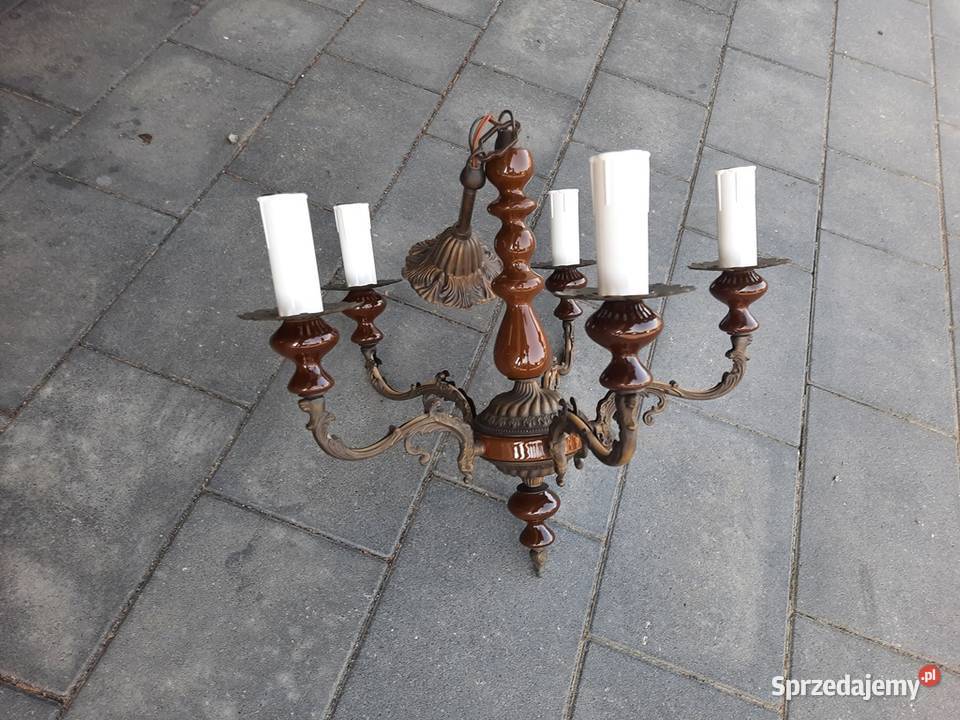 Vintage lampa z lat 80tych na 5 żarówek Przyjaźń