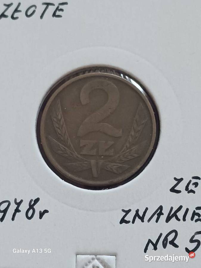 2 Złote 1978 r 5 najniższy nakład wielkopolskie Konin