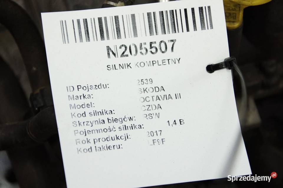 SILNIK KOMPLETNY SKODA OCTAVIA III CZD 14