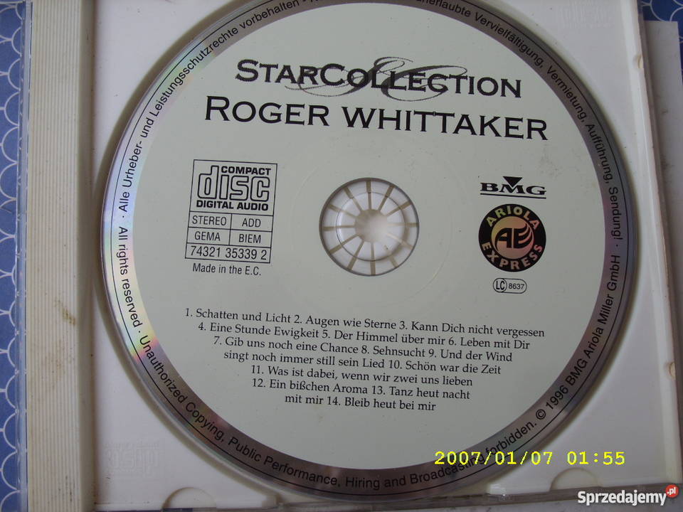 Pop CD ROGER WHITTAKER STARCOLLECTION BMG CD Płyty i kasety Muzyka Wołów