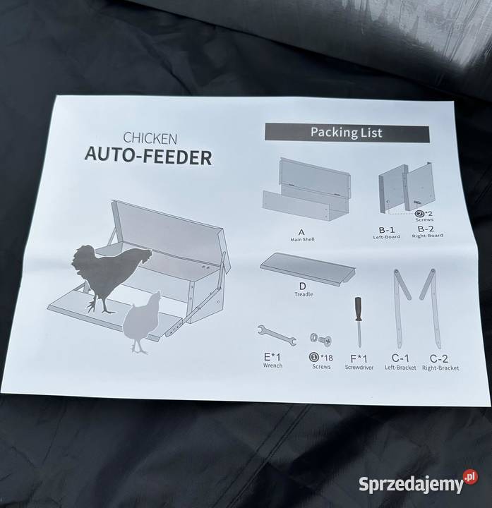 Automatyczny karmnik kur z ocynkowanej stali Osięciny sprzedam