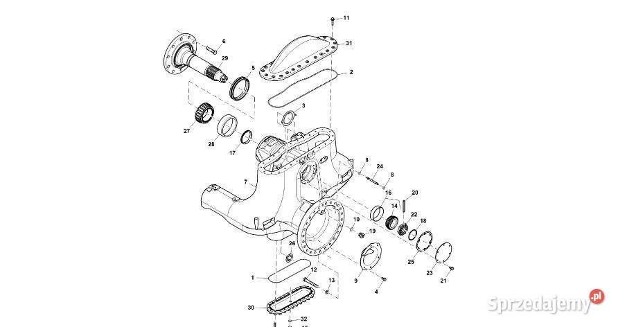 John Deere 9470RX Osłona R553485 Oś przednia i Jastrzębniki