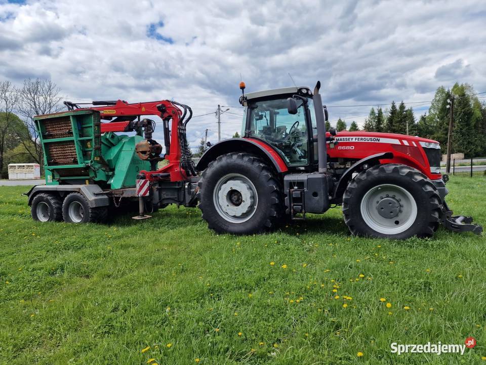 Rębak JENZ HEM 582 z ciągnikiem Massey Ferguson małopolskie Jordanów sprzedam