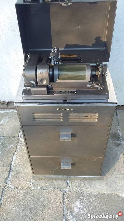 Dyktafon mechaniczny USA lata 20 eksponat lubelskie Lublin