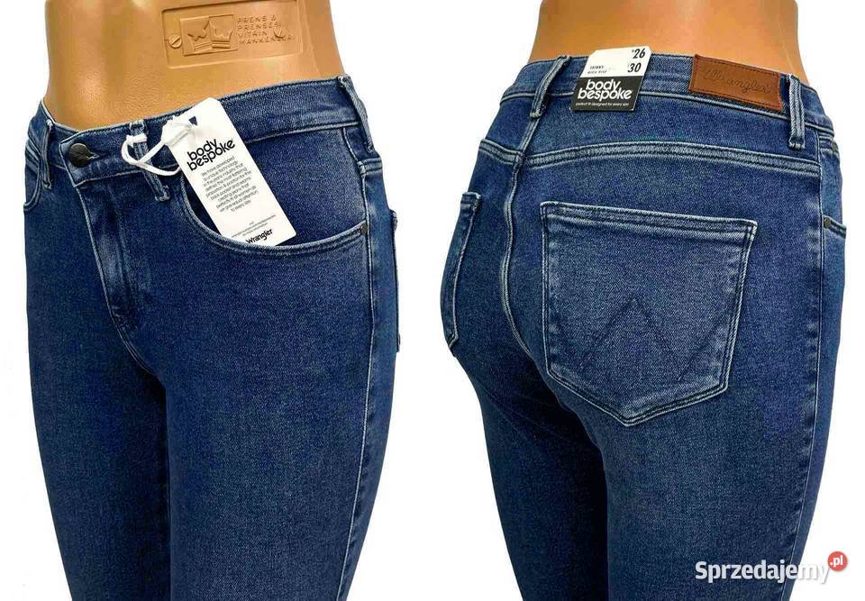 Spodnie damskie Wrangler High Rinse Skinny Blue Pisz