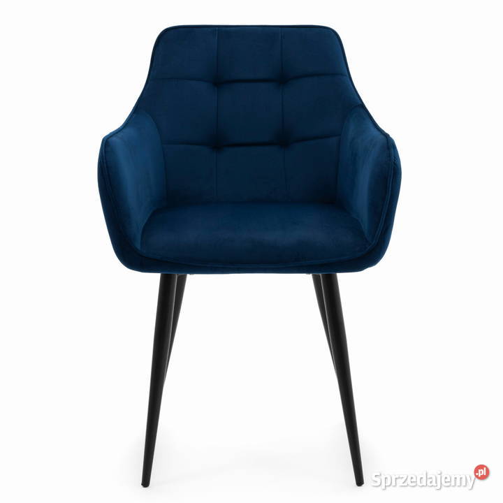Granatowe Krzesło Tapicerowane Quattro Wysyłka Meble Tarchały Małe