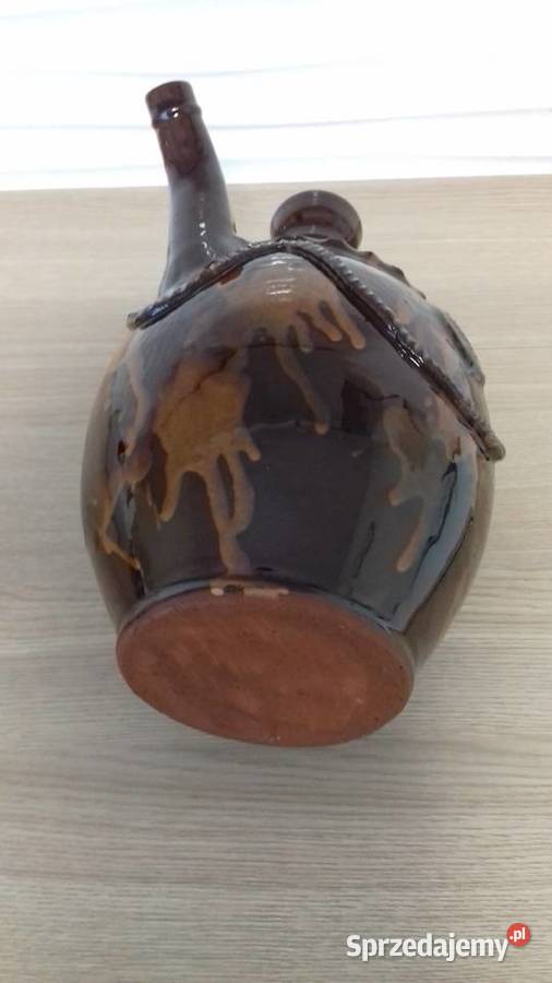 Dzban z czarkami do wina ceramika bułgarska brązowy Kraków