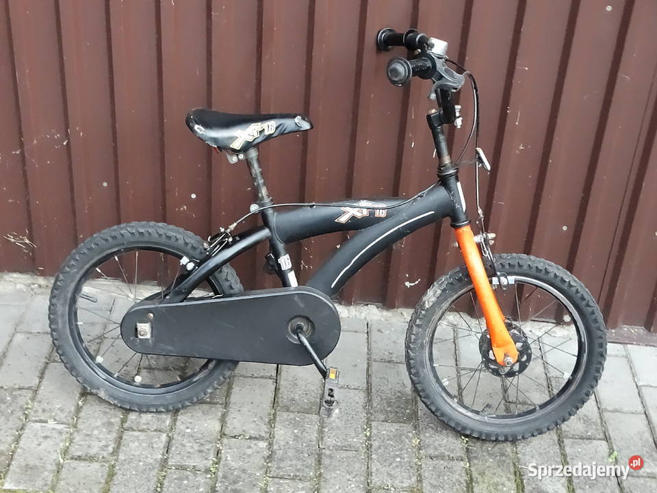 Rower dziecięcy XT 16 czarnopomarańczowy do