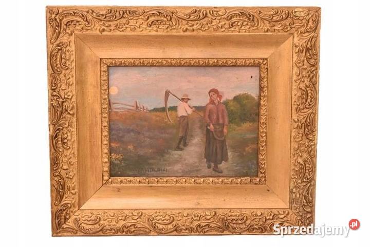 Józef Chełmoński Pejzaż Polskiej Wsi Chłop z Kraków