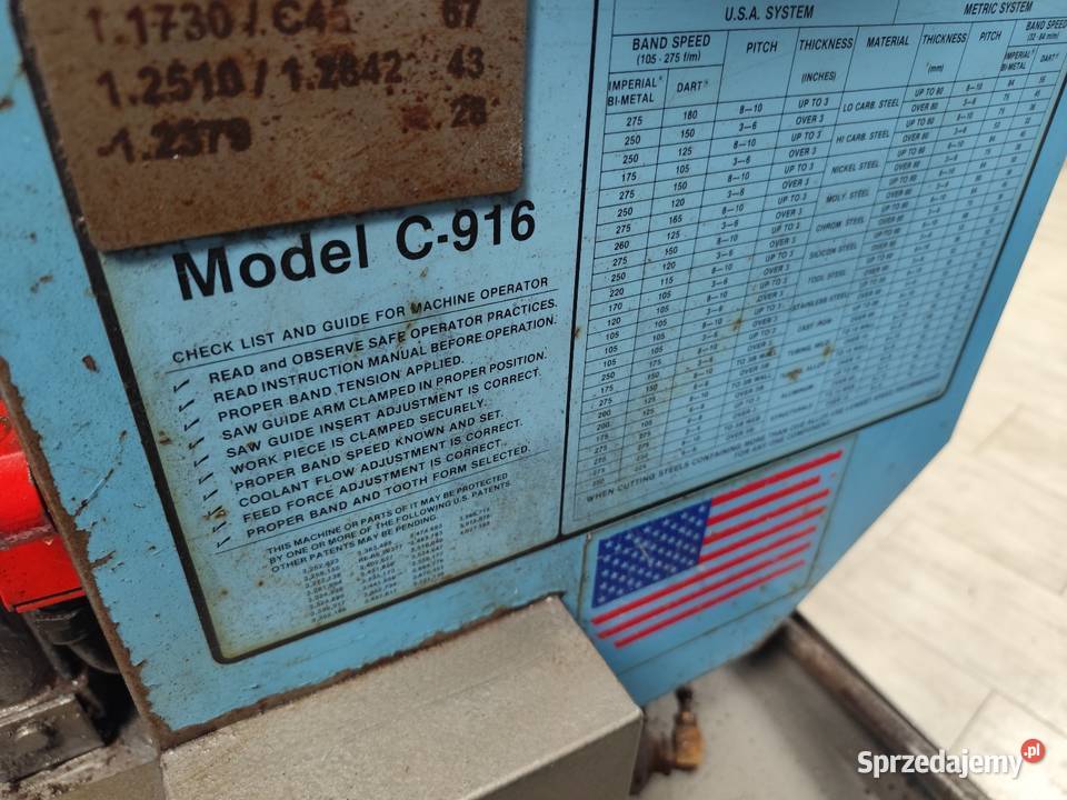 Piła taśmowa do metalu Do All USA Mep Thomas Maków Podhalański