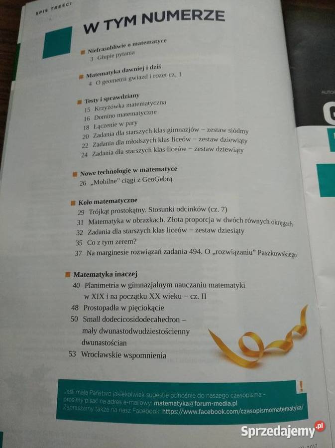 Matematyka Czasopismo nauczycieli Łódź