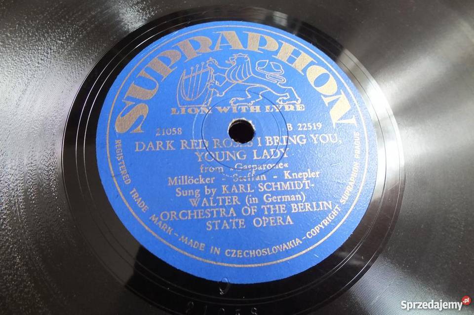 Płyta winylowa szelakowa niemiecka gruba i lubuskie