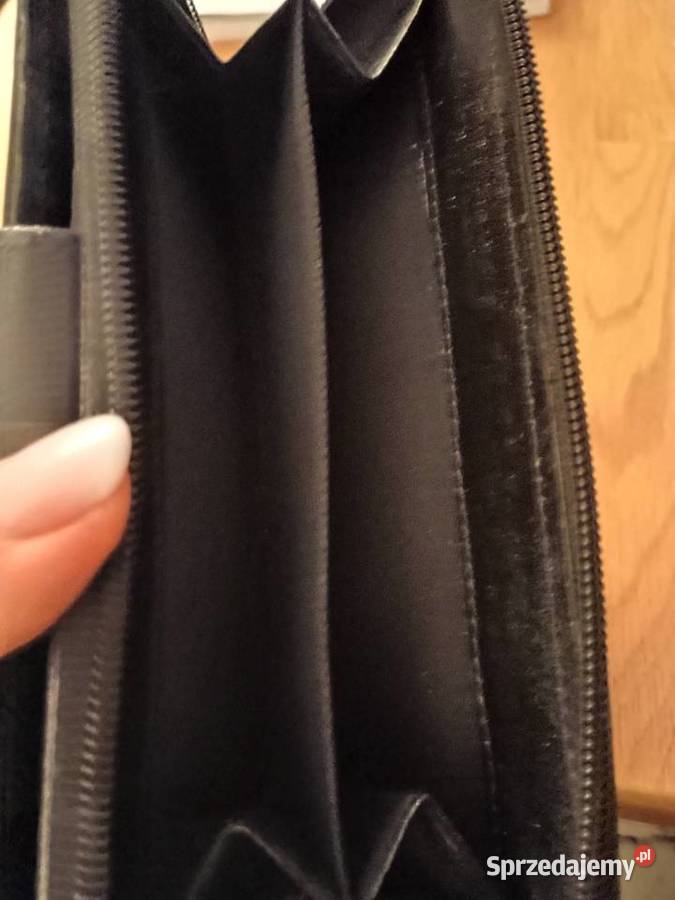 Skórzany portfel damski czarny Bytom Odrzański