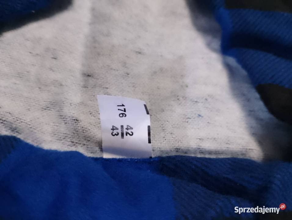 Niebieska koszula flanelowa w kratę Wrocław