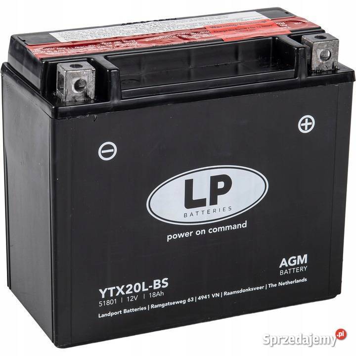 Akumulator motocyklowy Landport YTX20LBS 12V podlaskie