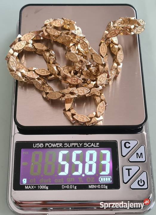 Nowy złoty łańcuszek Cartier pr585 60 Białystok