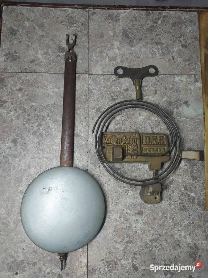 162 Zestaw mechanizm starego zegara ściennego Tczew