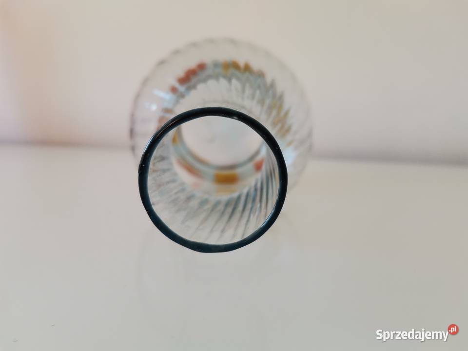 Stara szklana nieużywana lampka wodna śląskie