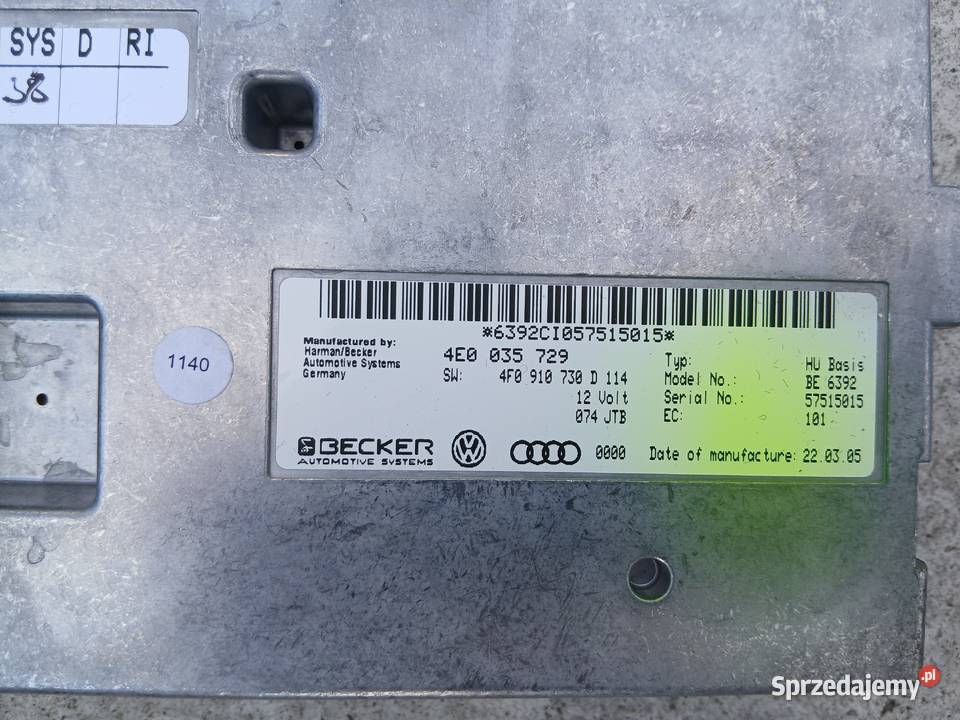 Moduł komputer sterownik MMI Audi A6 C6 A8 D3 Q7 Komputery śląskie Szczerbice