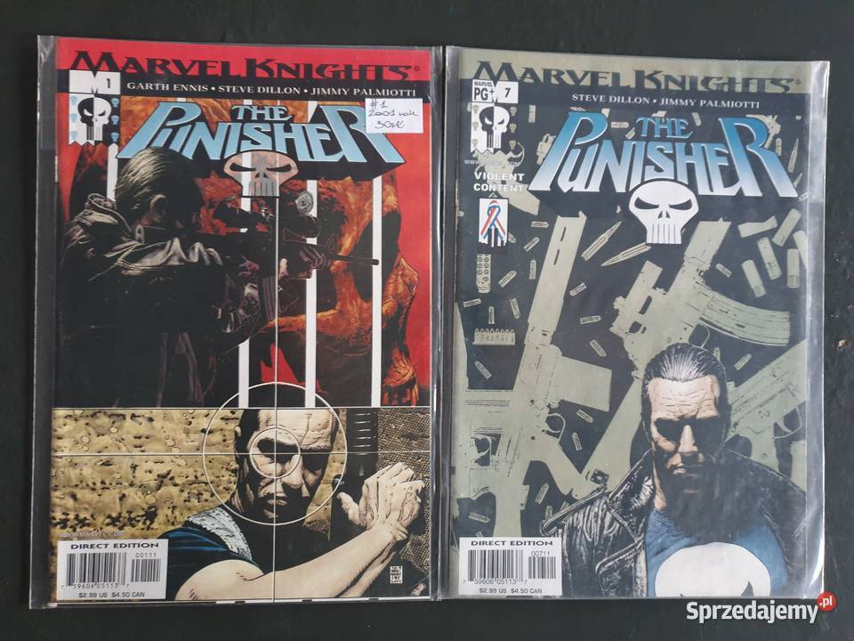 Marvel Knights The Punisher 6 oryginalnych Gdynia