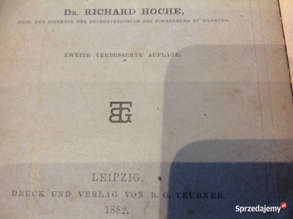 Stara Książka Łacińska z 1882 roku Dr RICHARD Pozostałe Nowa Sól