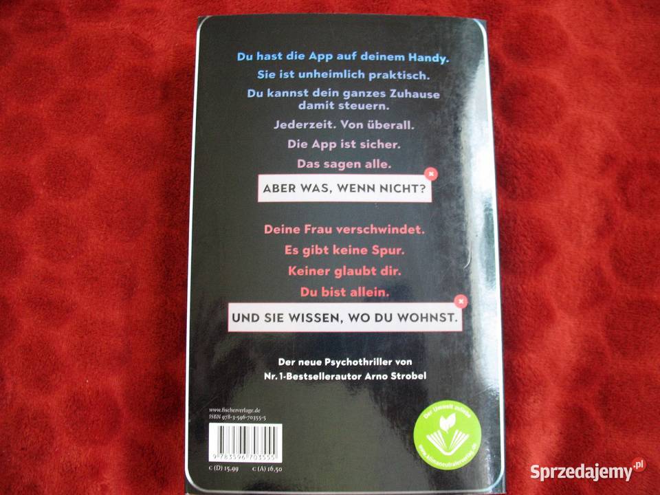 ARNO STROBEL Die App Psychothriller książka Siedlce