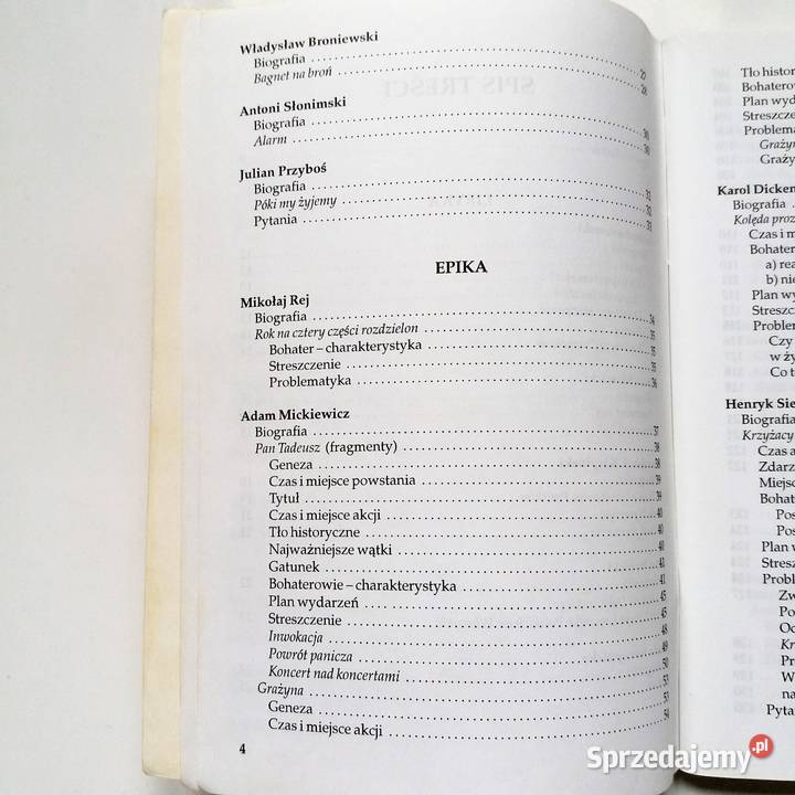 ogumiła Wojnar 1 klasa Streszczenia i analiza Łódź sprzedam