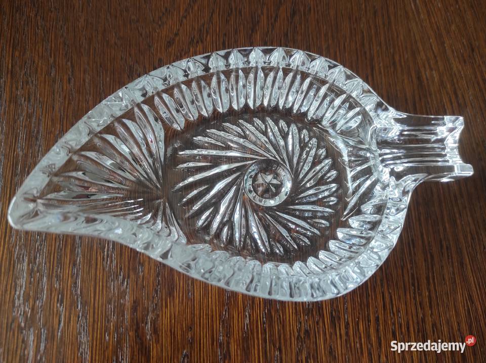 Popielnica kryształowa stare szkło PRL Białystok