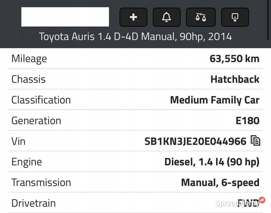 SILNIK 1ND Toyota Auris 14 D4D 90 1NDTV diesel