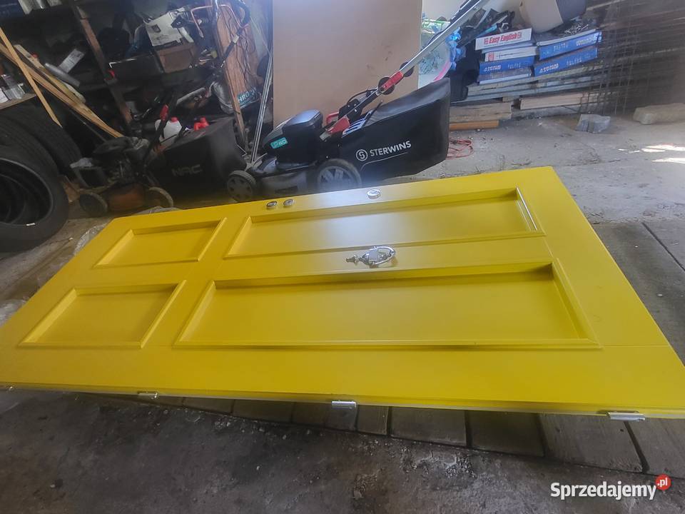 Drzwi drewniane wejściowe zewnętrzne 90x200 Karczew sprzedam