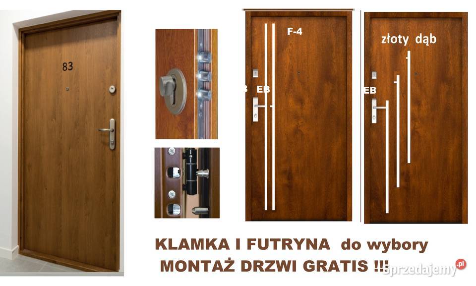 Drzwi zewnętrzne wewnątrzklatkowe do bloku z Łódź