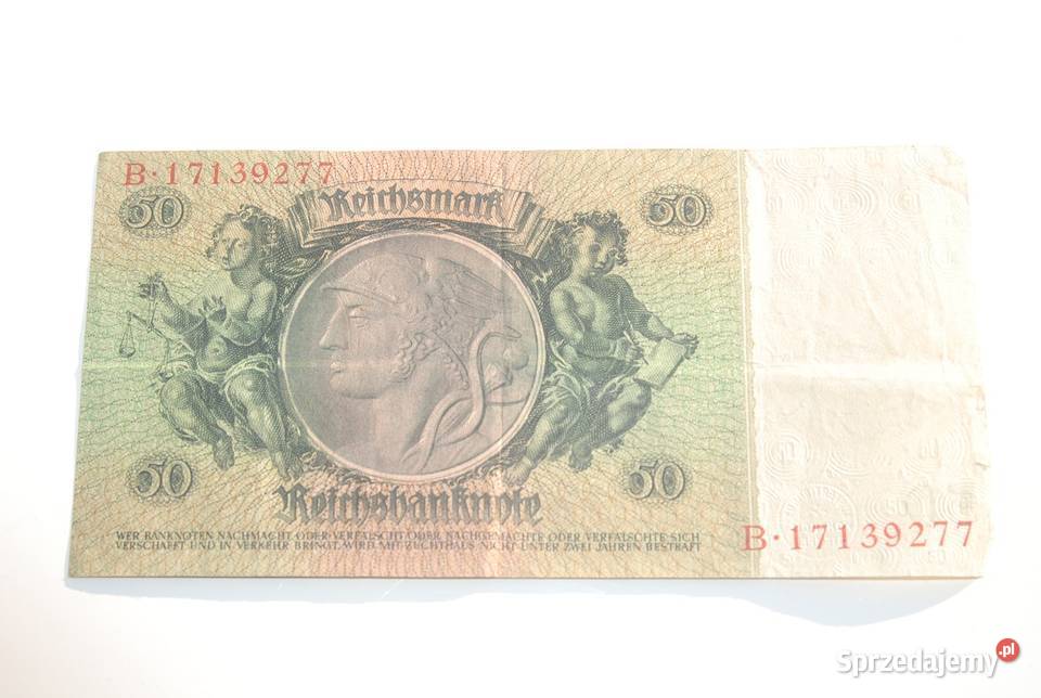 Stary banknot 50 marek 50 reichsmark 1933 antyk Cieszyn