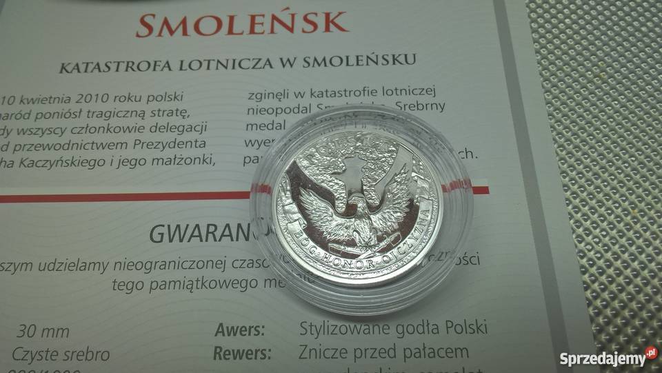 Pamiątka katastrofy lotniczej w Smoleńsku Warszawa sprzedam