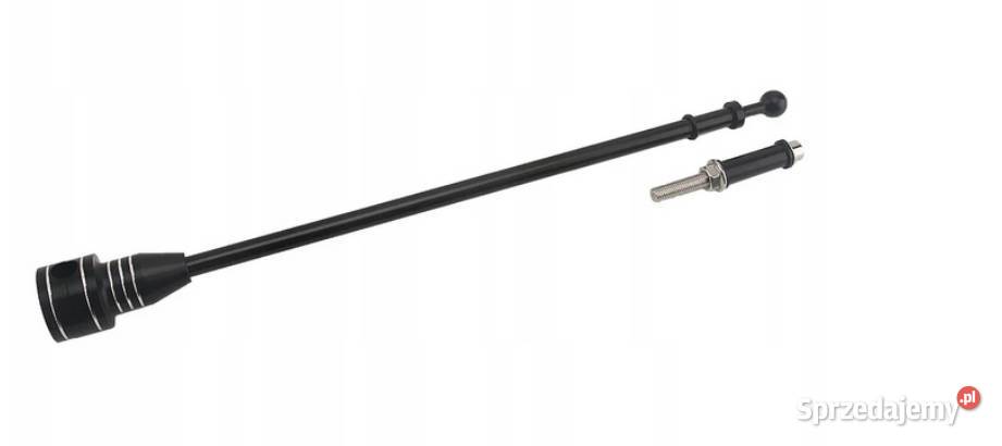 Maszt motocyklowy czarny z flagą Polski Sosnowiec