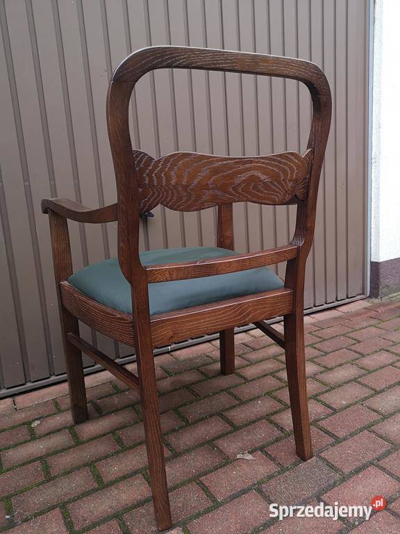 Stary Fotel Krzesło ARTDECO Dębowy Gabinetowy Swarzędz