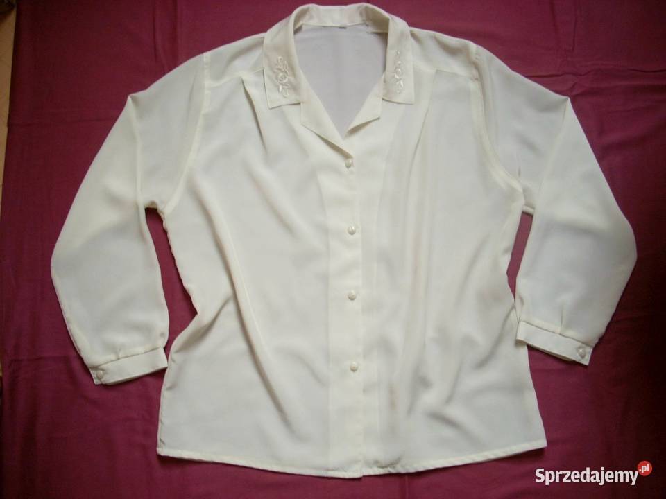 Elegancka koszula Ecru Haft j nowa 46 Rozmiar 46 Bluzki i koszule Nowy Sącz sprzedam