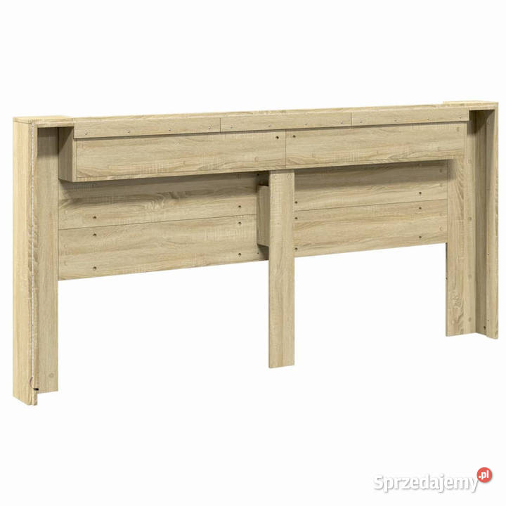 Zagłówek z półką i LED dąb sonoma 220x165x1035 Warszawa