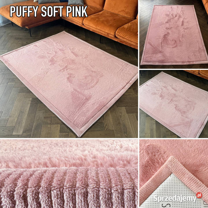 GRUBY DYWAN PUFFY SOFT 200X280 RÓŻOWY MATERAC Białystok sprzedam