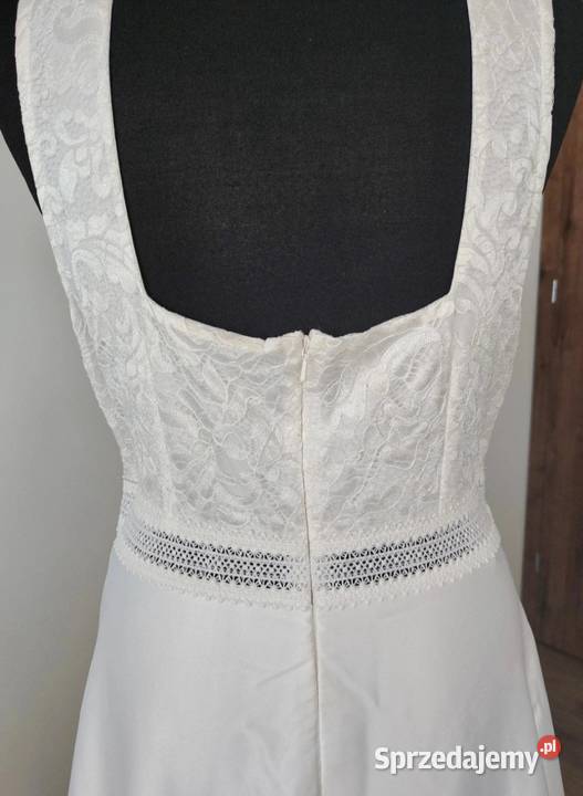 Sukienka ślubna satynowa 44 2XL Bonprix biała Suwałki