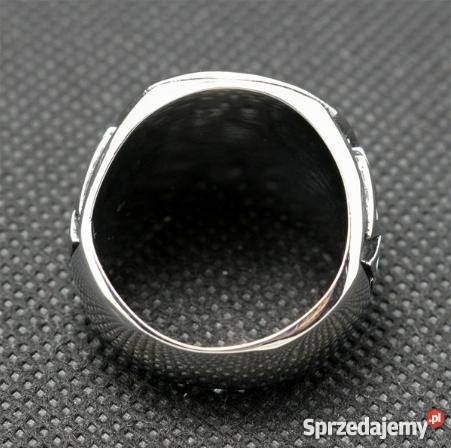 Piękny sygnet męski stal jubilerska 316L z Starachowice sprzedam