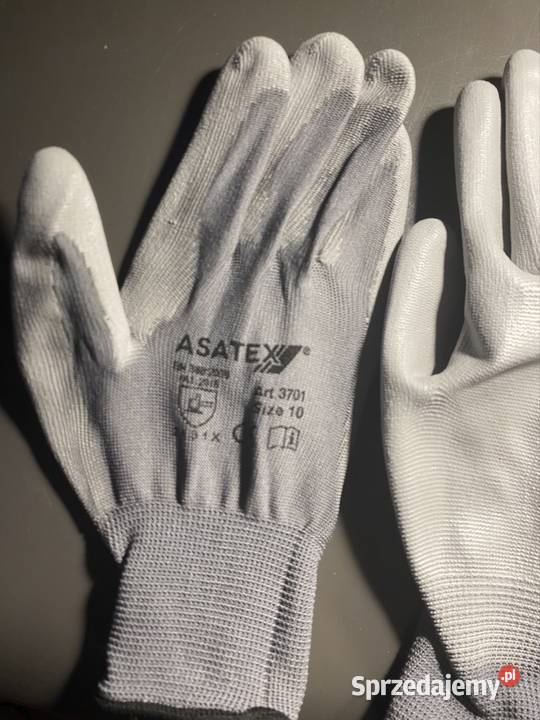Rękawice robocze ASATEX 3701 rozmiar 10 nowe z Częstochowa