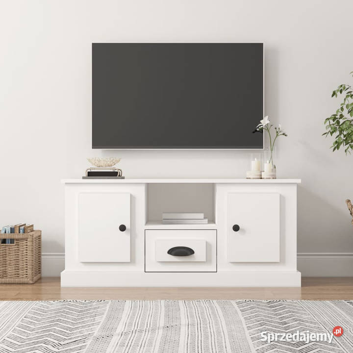 Szafka pod TV biała 100x355x45 materiał Warszawa