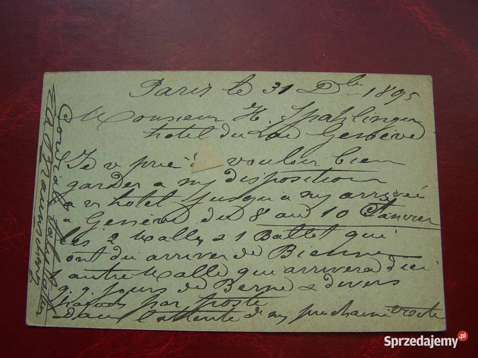 Francja 1896 Kartka pocztowa Tychy