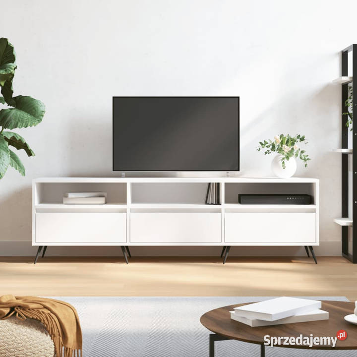Szafka pod TV biała 150x30x445 materiał Warszawa